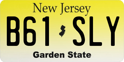 NJ license plate B61SLY