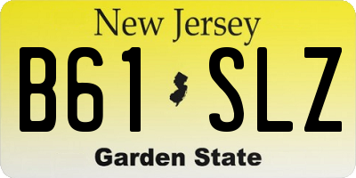 NJ license plate B61SLZ