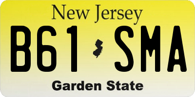NJ license plate B61SMA