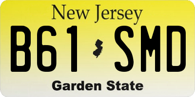 NJ license plate B61SMD