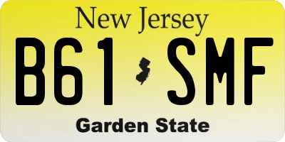 NJ license plate B61SMF