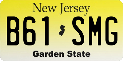 NJ license plate B61SMG