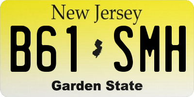 NJ license plate B61SMH