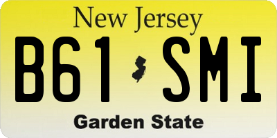 NJ license plate B61SMI