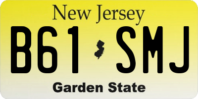 NJ license plate B61SMJ