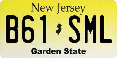 NJ license plate B61SML