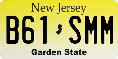 NJ license plate B61SMM
