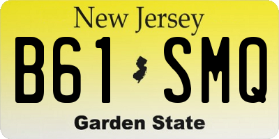 NJ license plate B61SMQ