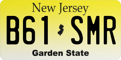 NJ license plate B61SMR
