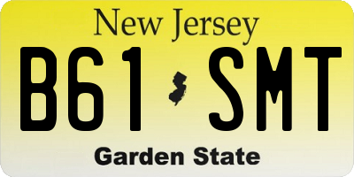NJ license plate B61SMT