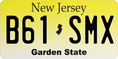 NJ license plate B61SMX