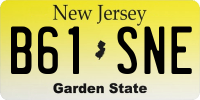 NJ license plate B61SNE