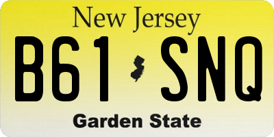 NJ license plate B61SNQ