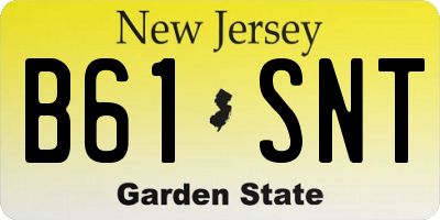 NJ license plate B61SNT