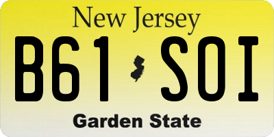 NJ license plate B61SOI
