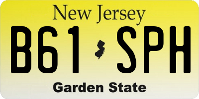 NJ license plate B61SPH
