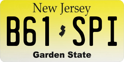 NJ license plate B61SPI