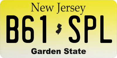NJ license plate B61SPL
