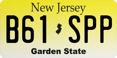 NJ license plate B61SPP