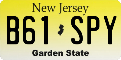 NJ license plate B61SPY