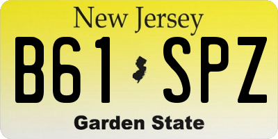 NJ license plate B61SPZ