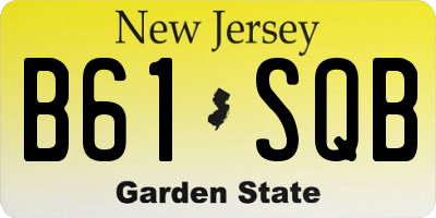 NJ license plate B61SQB