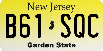 NJ license plate B61SQC