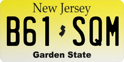 NJ license plate B61SQM