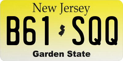 NJ license plate B61SQQ