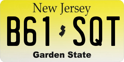 NJ license plate B61SQT