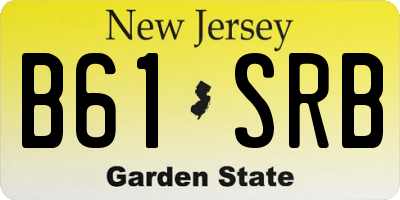 NJ license plate B61SRB
