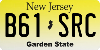 NJ license plate B61SRC