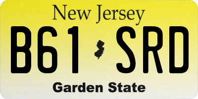 NJ license plate B61SRD