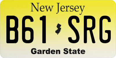 NJ license plate B61SRG