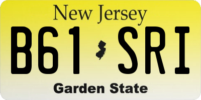 NJ license plate B61SRI