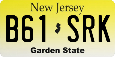 NJ license plate B61SRK