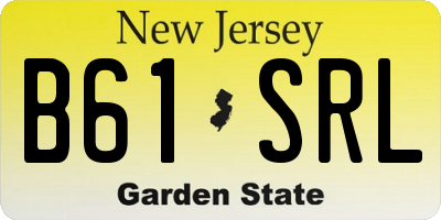 NJ license plate B61SRL