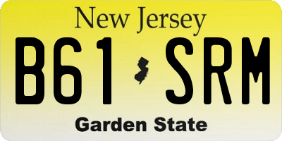 NJ license plate B61SRM