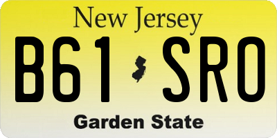 NJ license plate B61SRO