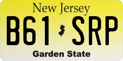 NJ license plate B61SRP