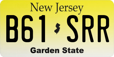 NJ license plate B61SRR