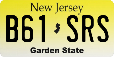 NJ license plate B61SRS