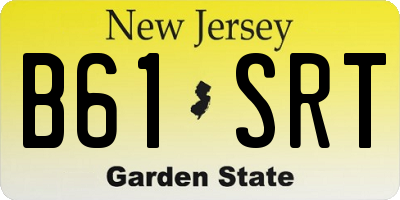 NJ license plate B61SRT