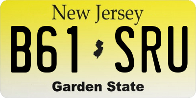 NJ license plate B61SRU