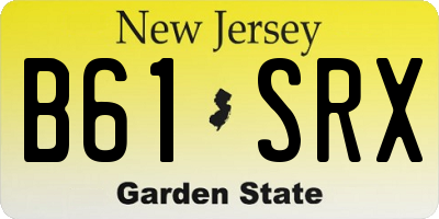 NJ license plate B61SRX