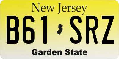 NJ license plate B61SRZ