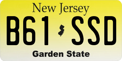 NJ license plate B61SSD