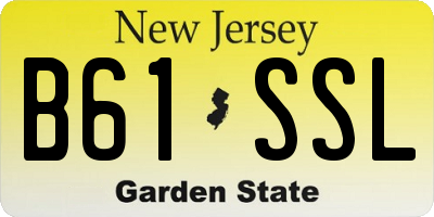 NJ license plate B61SSL