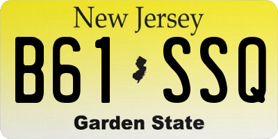 NJ license plate B61SSQ