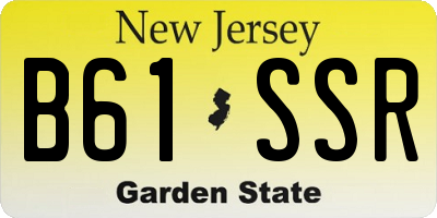 NJ license plate B61SSR